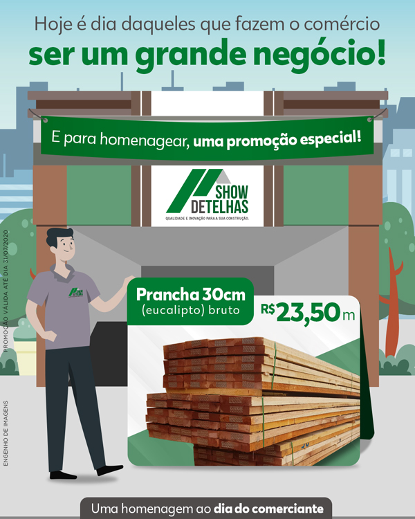 Promoção especial para comemorar o dia do comerciante!