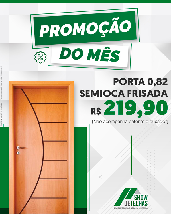 Promoção do mês de outubro!