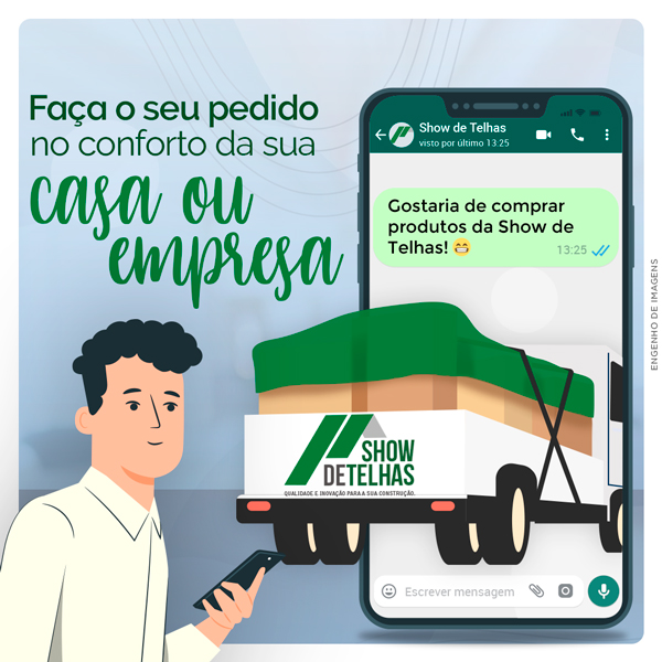 Faça o seu pedido no conforto da sua casa ou empresa!