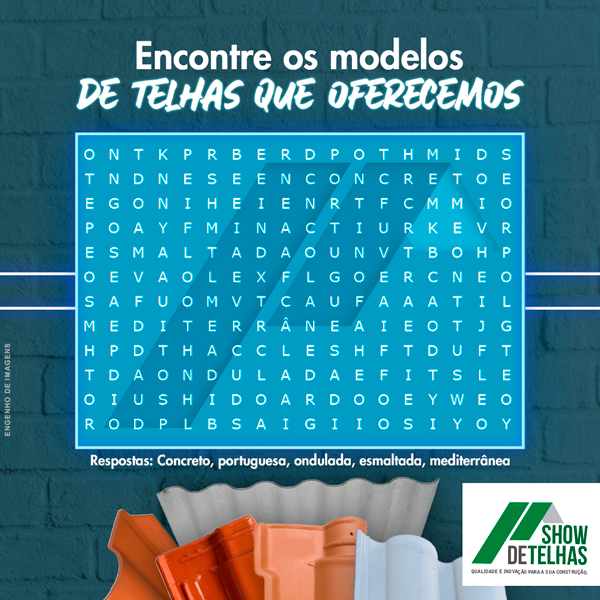 Encontre os modelos de telha que oferecemos!