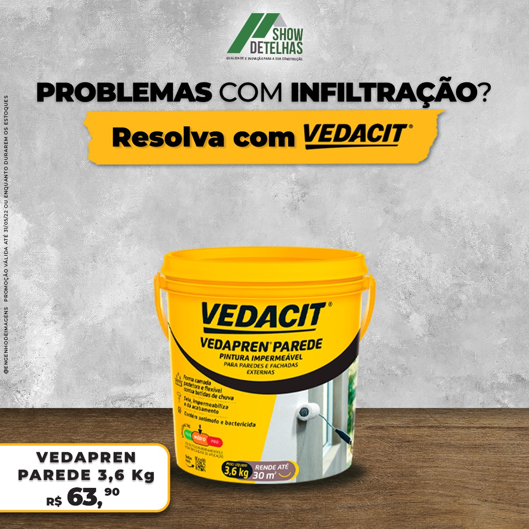 Problemas com INFILTRAÇÃO? Resolva com VEDACIT!