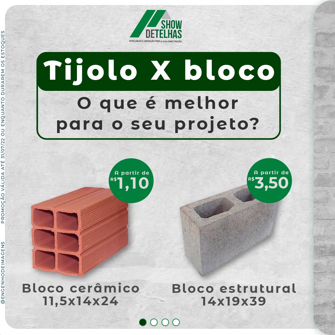 Conheça a diferença entre TIJOLO x BLOCO! 