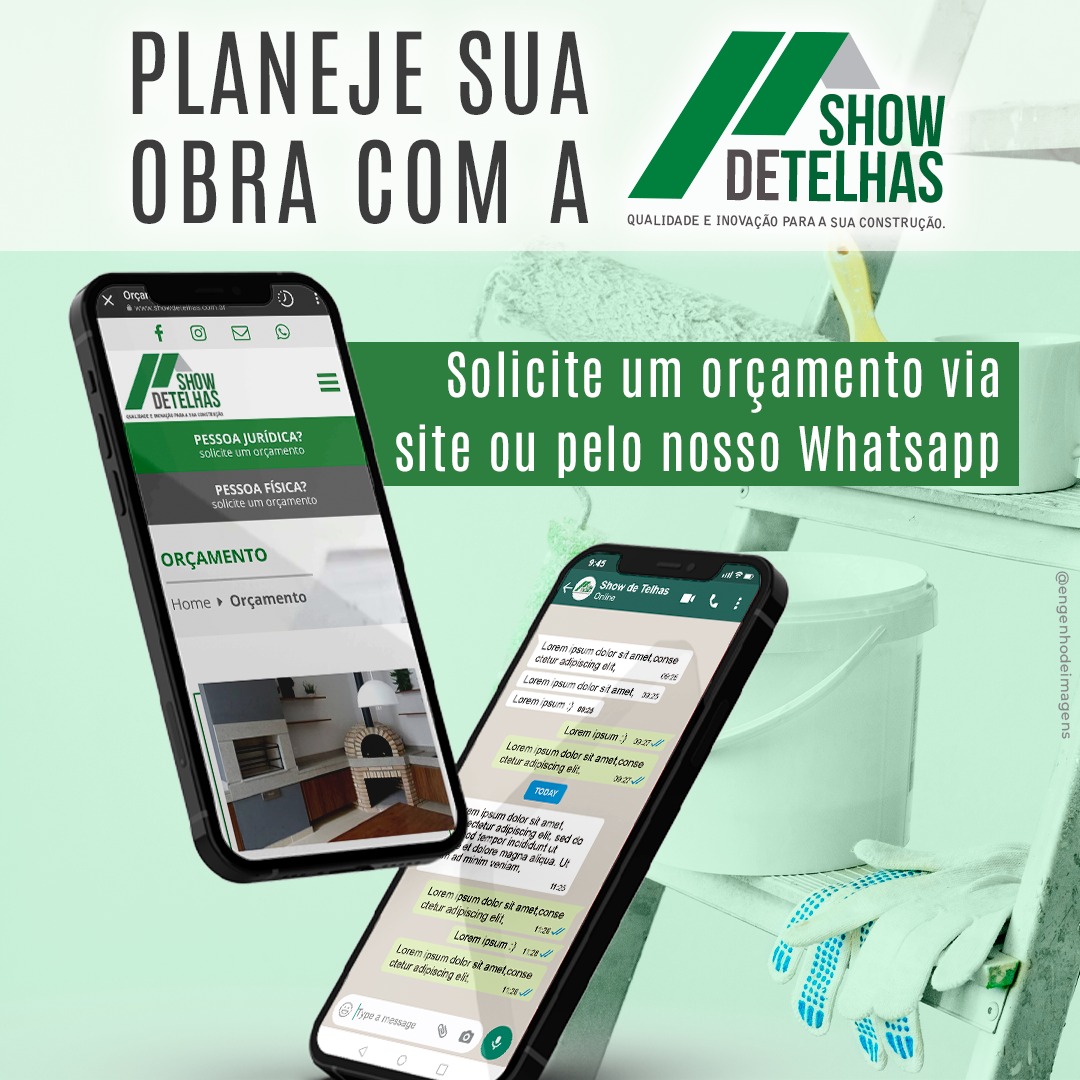 Faça o PLANEJAMENTO da sua OBRA com a SHOW DE TELHAS! 