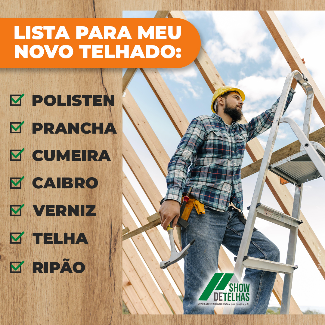  CHECKLIST de MATERIAIS para reformar o TELHADO! 