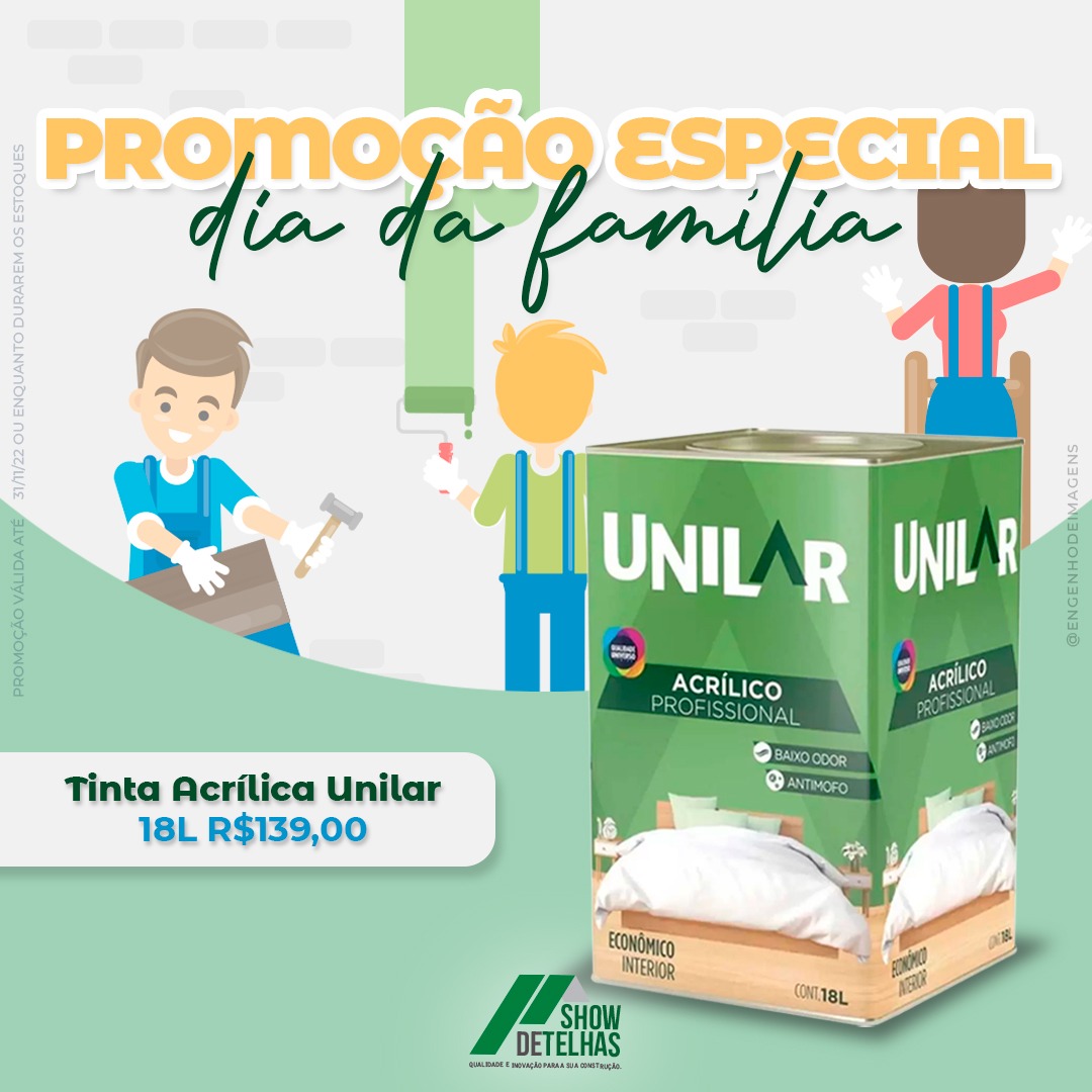 No DIA da FAMÍLIA tem PROMOÇÃO ESPECIAL aqui na SHOW de TELHAS! 