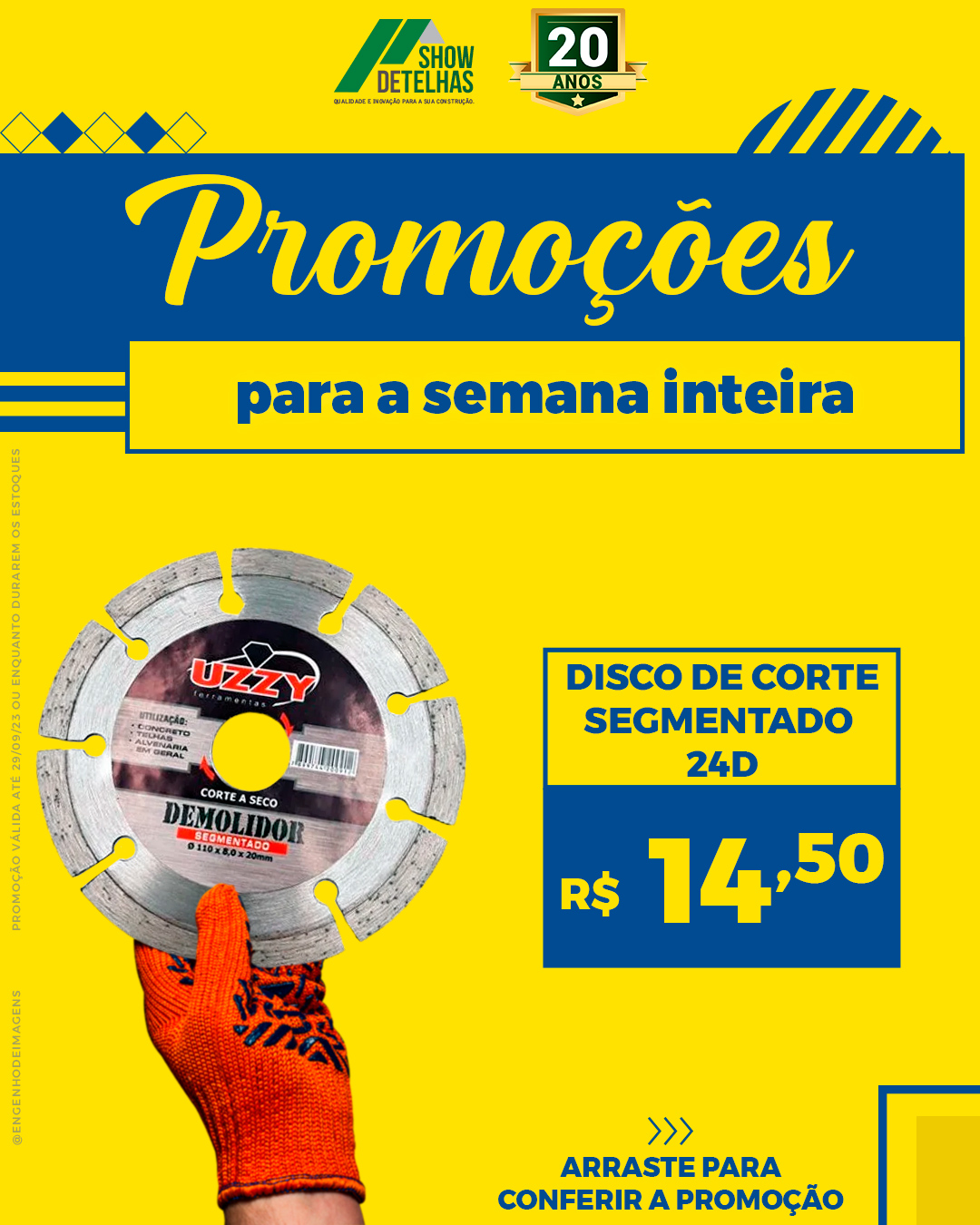 Semana das super promoções em discos de corte