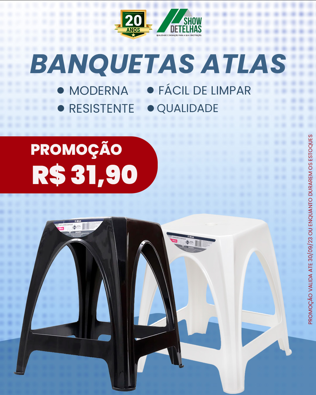 Banquetas Atlas: Elegância moderna ao seu alcance