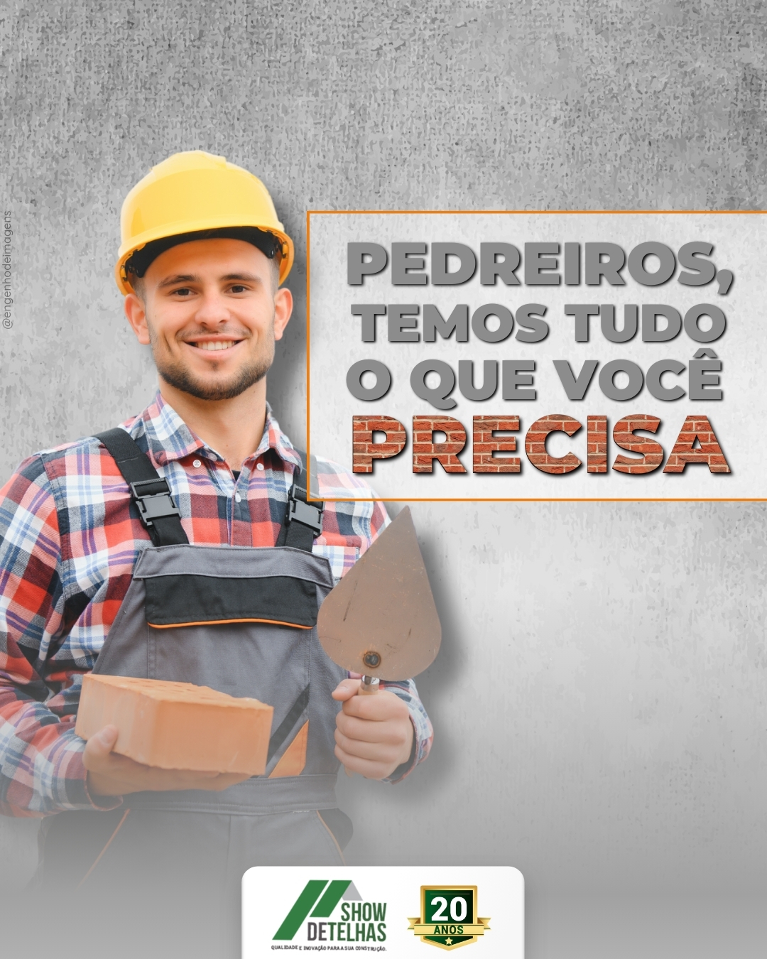 Temos todos os produtos para sua obra.