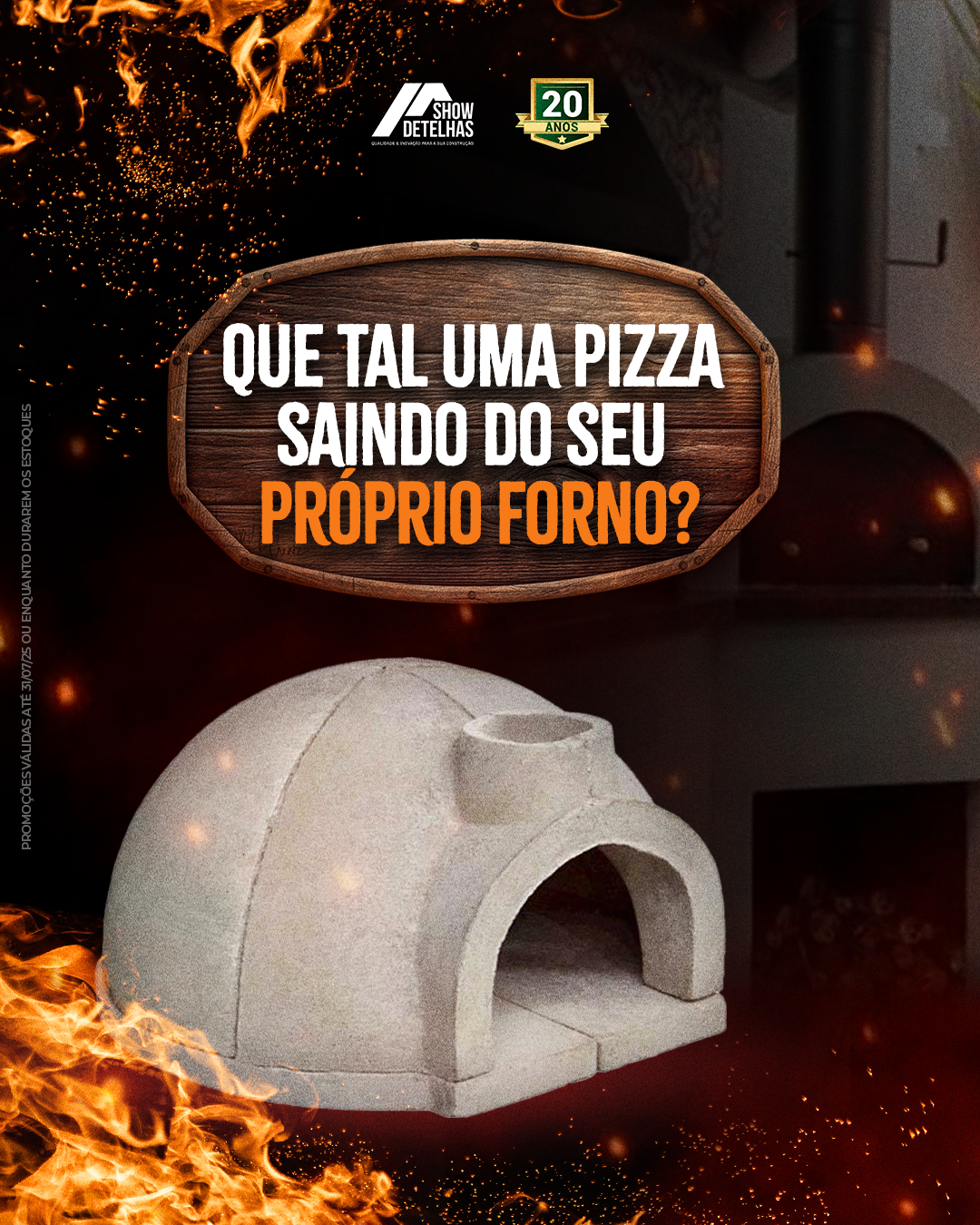  E se o sabor da sua pizza começasse com o forno certo?