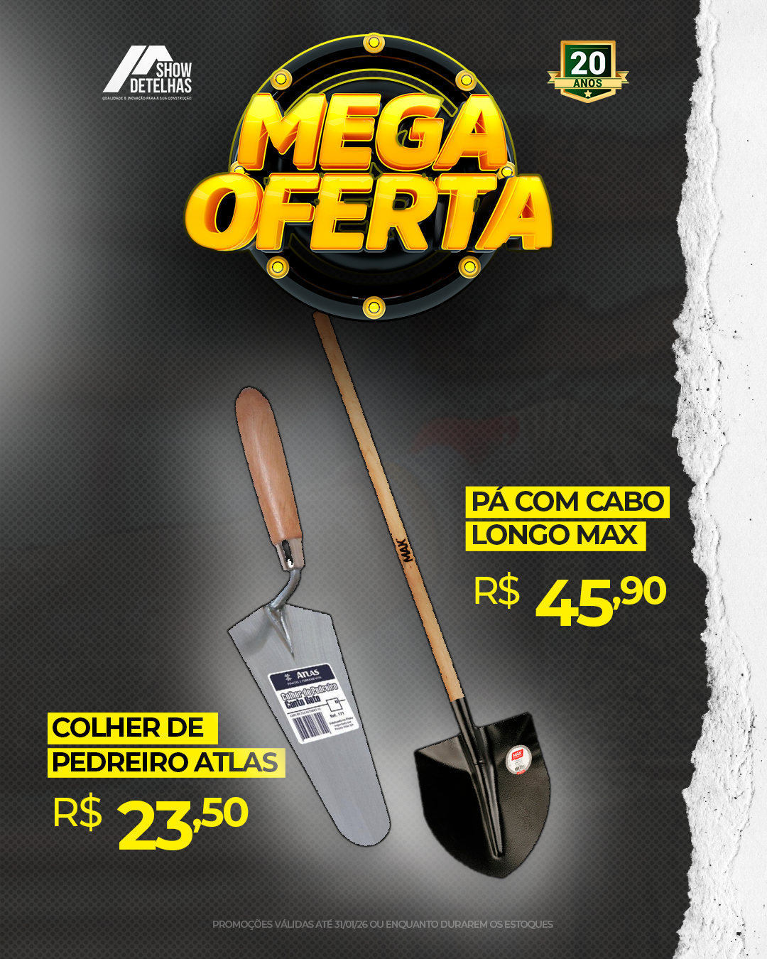 Quem vive da obra sabe: ferramenta boa faz toda a diferença no resultado final.