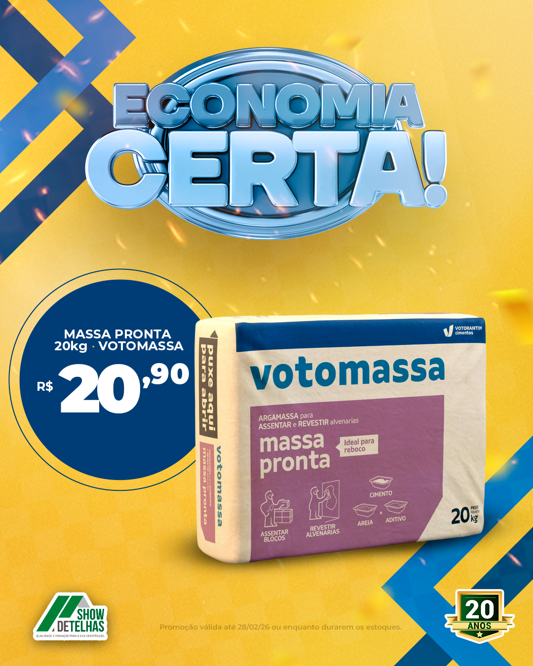 Economia de verdade é na Show de Telhas! 
