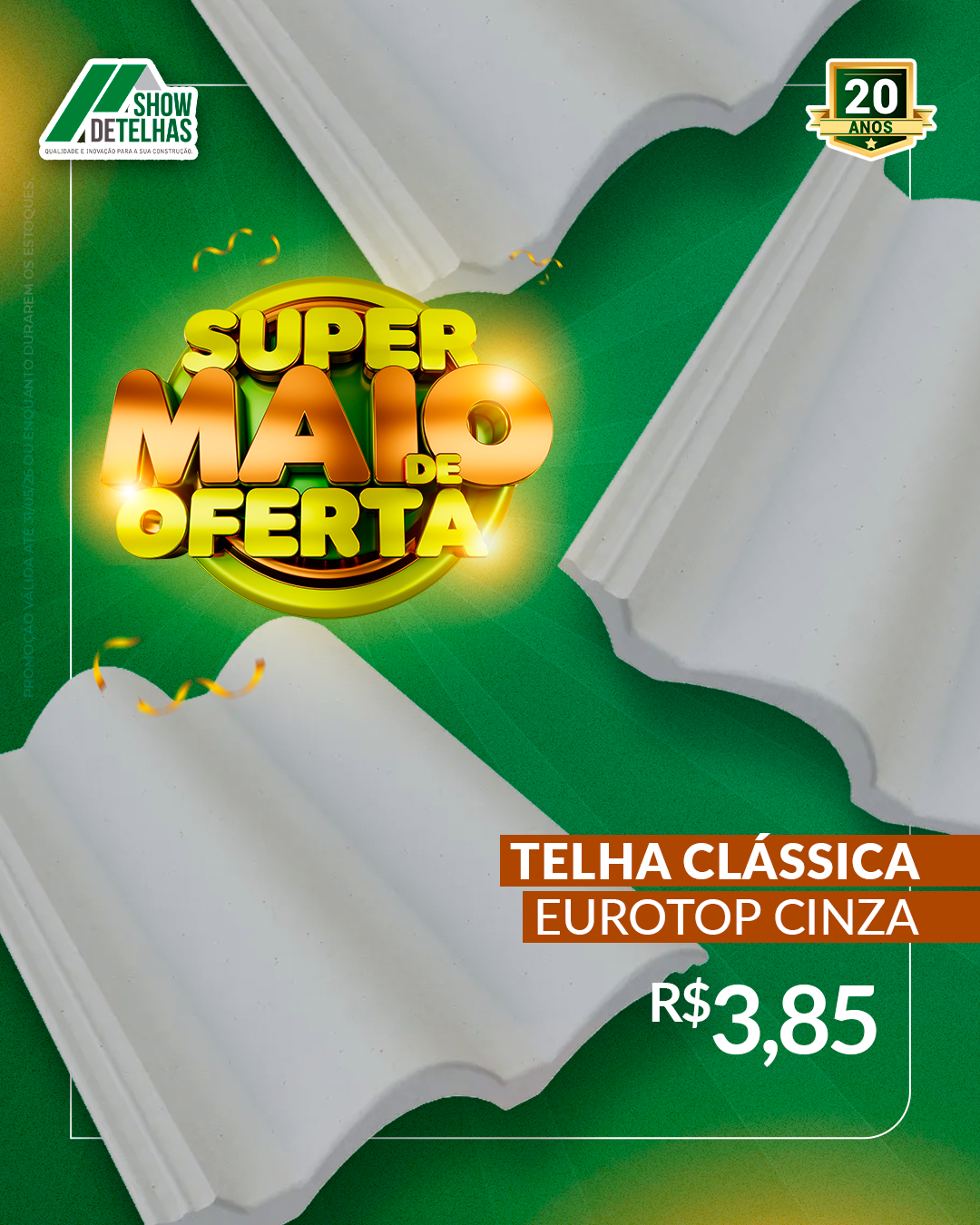 Telhado bonito, resistente e com preço especial para sua obra render mais. 
