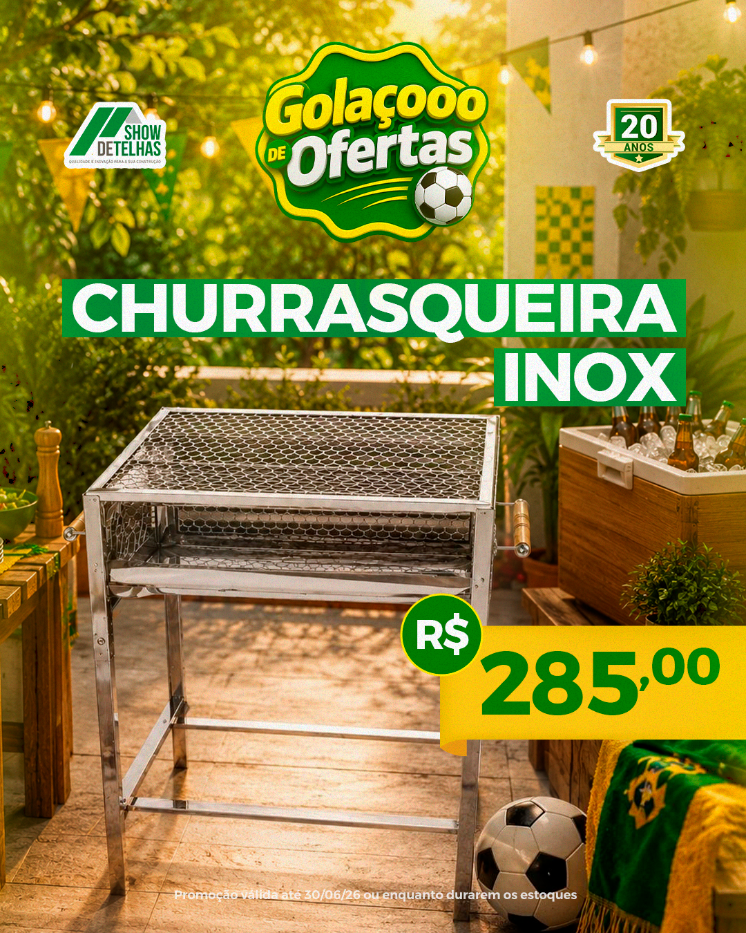 Dia de jogo combina com churrasco, família reunida e uma boa oferta para aproveitar. 
