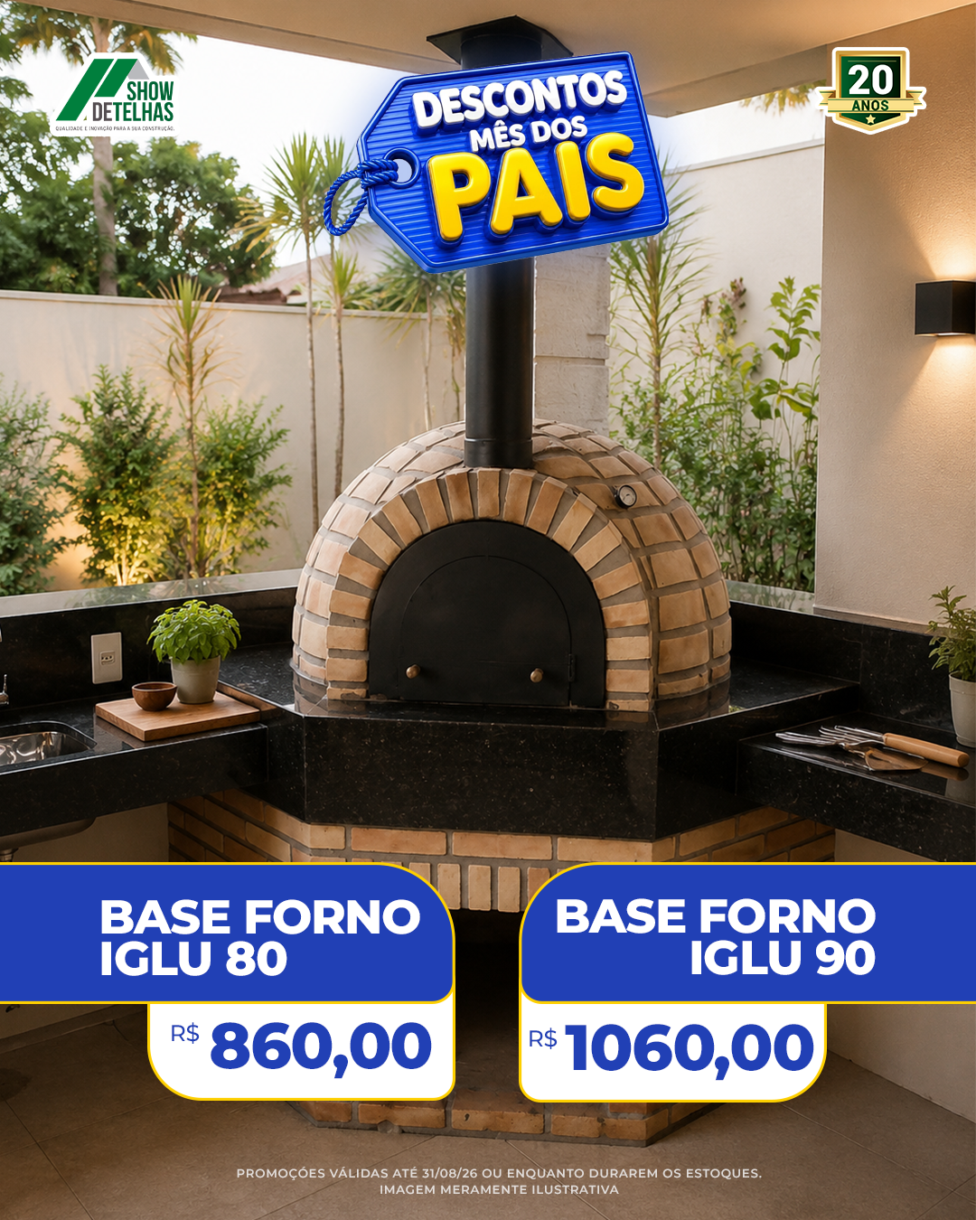 Os descontos do mês dos pais continuam na Show de Telhas! 