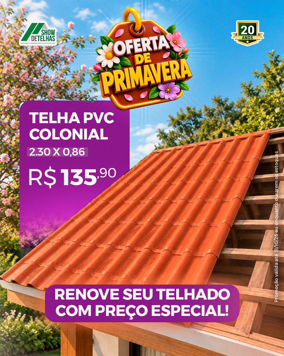 Telha PVC Colonial: praticidade e estilo para renovar sua cobertura.