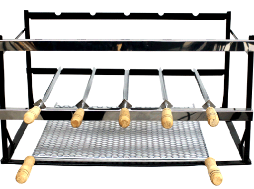 Grill manual epóxi / inox - 5 espetos