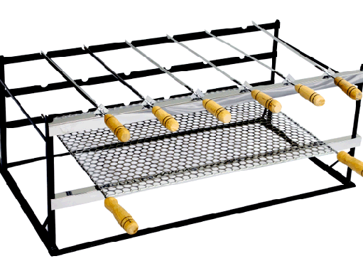 Grill manual epóxi / inox - 6 espetos